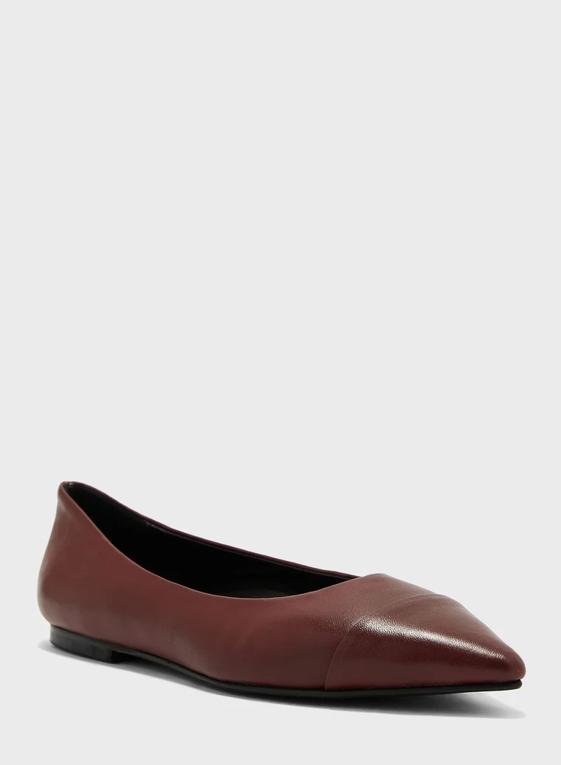 Hush Puppies Pointed Toe Ballerinas