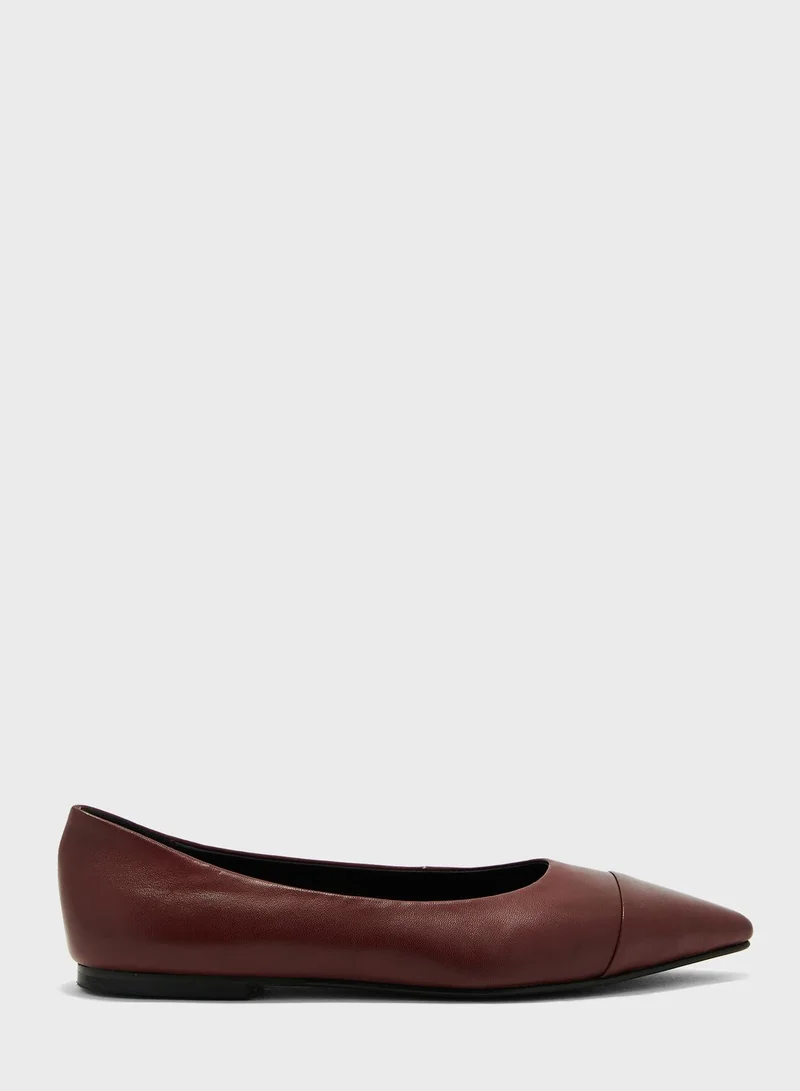 Hush Puppies Pointed Toe Ballerinas