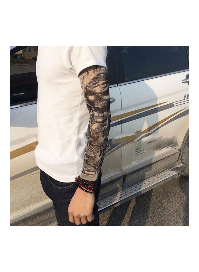 NIBEMINENT Halloween Tattoo Printed UV Protection Cooling Arm Sleeves 5*5*5cm - Image 4