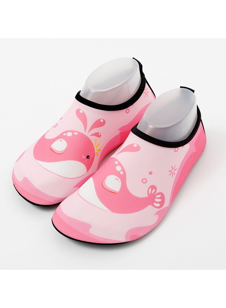 VIUAUAX Kids Swim Water Shoes Barefoot Sports Shoes Quick Dry Non-Slip for Beach Surf Aqua Pool Socks for Boys Girls.Children's beach shoes, non-slip, printed, soft sole, outdoor wading shoes, indoor sports shoes.  - Image 1