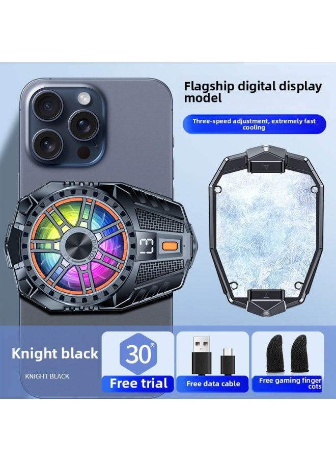 Generic - Mobile Phone Radiator Live Broadcast Dedicated Fast Cooling Artifact For AppleFor Iphone Black Shark 2pro One Plus Qingying-Color:[digital Display Qingying Semiconductor Forced Refrigeration❄Three-speed Adjustment❄Free Finger Cot - Image 1
