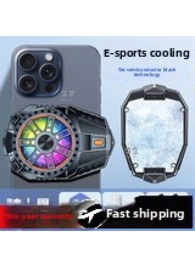 Generic - Mobile Phone Radiator Live Broadcast Dedicated Fast Cooling Artifact For AppleFor Iphone Black Shark 2pro One Plus Qingying-Color:[digital Display Qingying Semiconductor Forced Refrigeration❄Three-speed Adjustment❄Free Finger Cot - Image 1