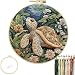FONNUY Sea Turtle Floral Embroidery Kit Cross Stitch Kits for Beginners Handmade Crafts with Printed Patterns for Adults Easy to Follow Color Thread Needlework 8 Hoop Ocean Journeyer - Image 2