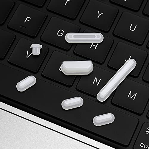 ProElife 7 Pcs Anti Dust Dirt Plug Cups Set for 2026-2021 MacBook Pro 14/16 inch M5 M4 M3 M2 M1 Pro/Max (A3426/A3428/A3434/A3112) Accessory Silicone Anti Dirt Protective Cover (Semi-Transparent) - Image 1