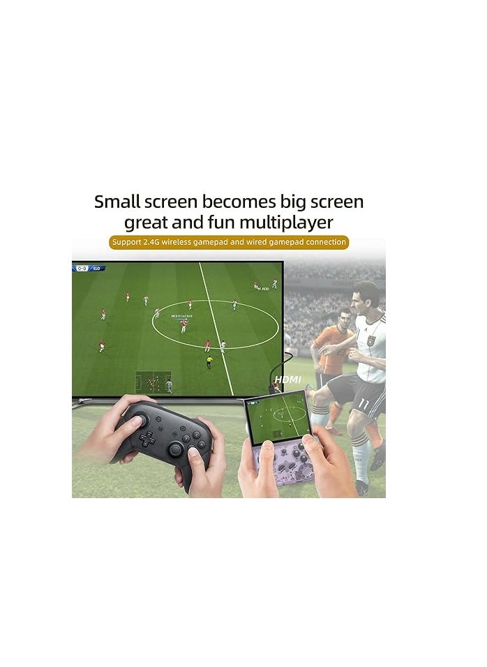 RG35XX Handheld Game Console , Dual System Linux+GarlicOS 3.5 Inch IPS Screen Built-in 64G TF Card 6831 Classic Games Support HDMI TV Output