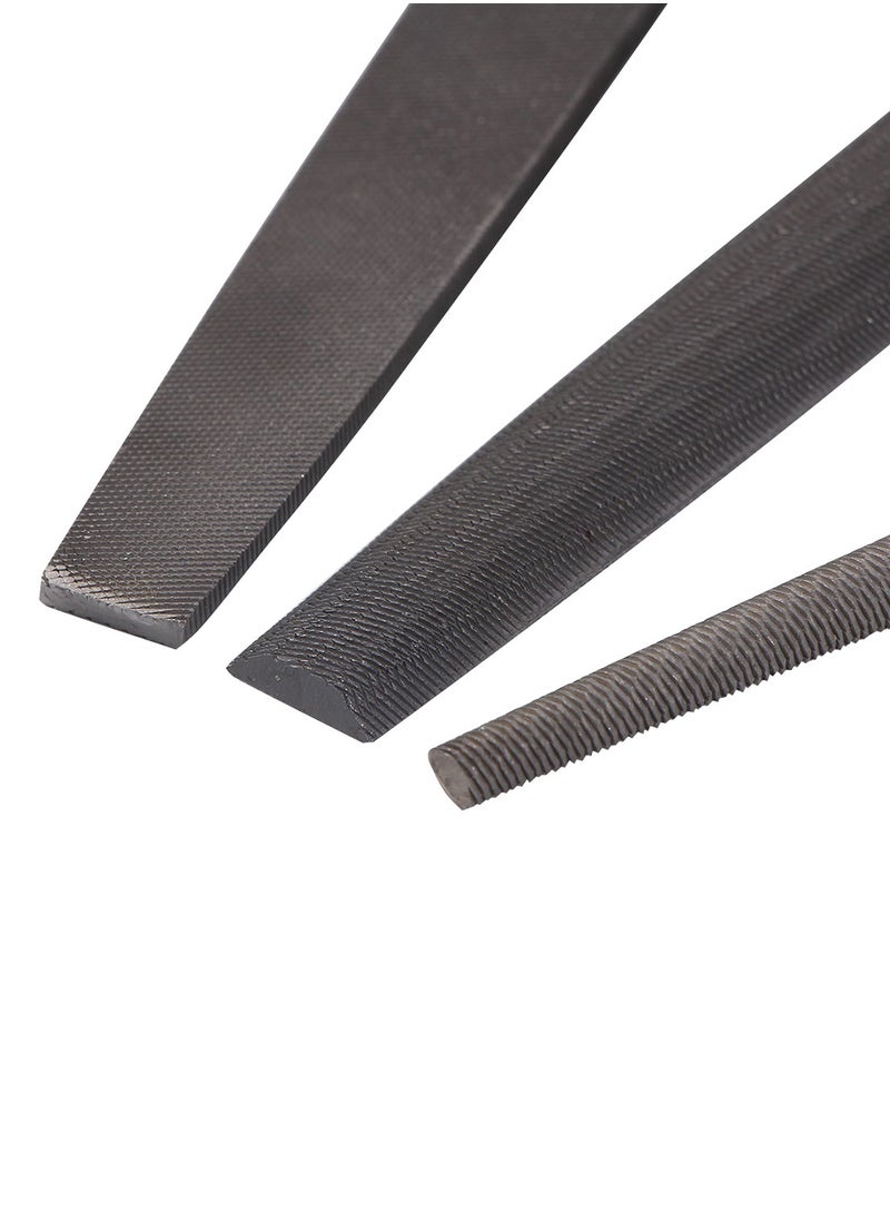 KSEIBI - 3Pc Steel File Set, High Carbon Steel Blade With Soft-Grip Rubber Handle,8Inch Includes Square Flat Metal File, Half Round File, Round Files, Ideal For Wood And Metal Applications, - Image 1