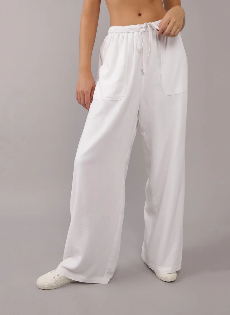 American Eagle High Waist Wide Leg Drawstrings Pants