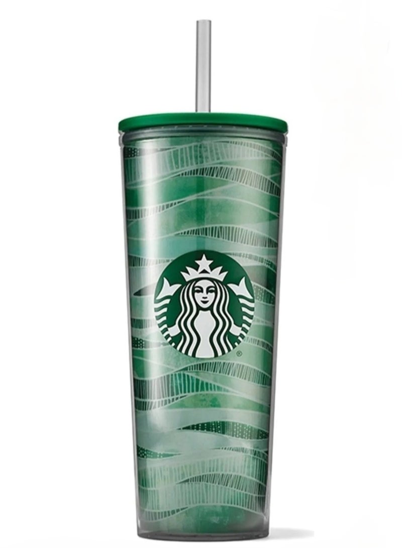 Starbucks mug With Green Lid For Cold Drinks - Image 1