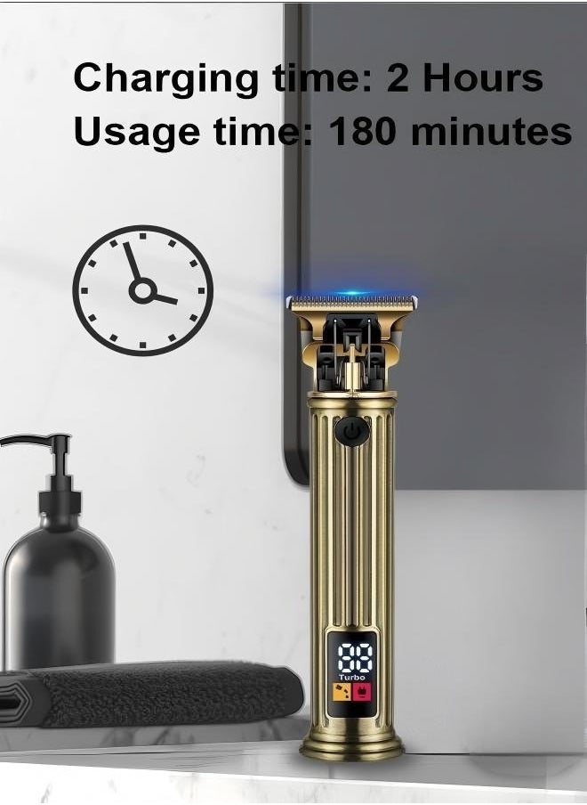 sokany SOKANY Hair Clipper, Household Multifunctional Charging Digital Electric Push Clipper, Universal Hair Clipper For Adults And Children, Gold Color, Model SK-16019  - Image 5