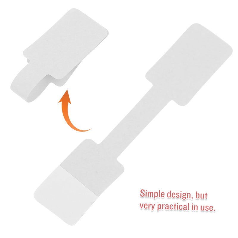 Blank Kraft Jewelry Price Tag Adhesive Stickers 100pcs 6.00X1.30X0.05CM Display Labels - Image 4