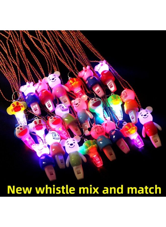 Glowing Whistle With Lanyard Whistle Kidsren's Toys Kindergarten Gifts Creative Activities Small Gifts Floor Push Scan Code