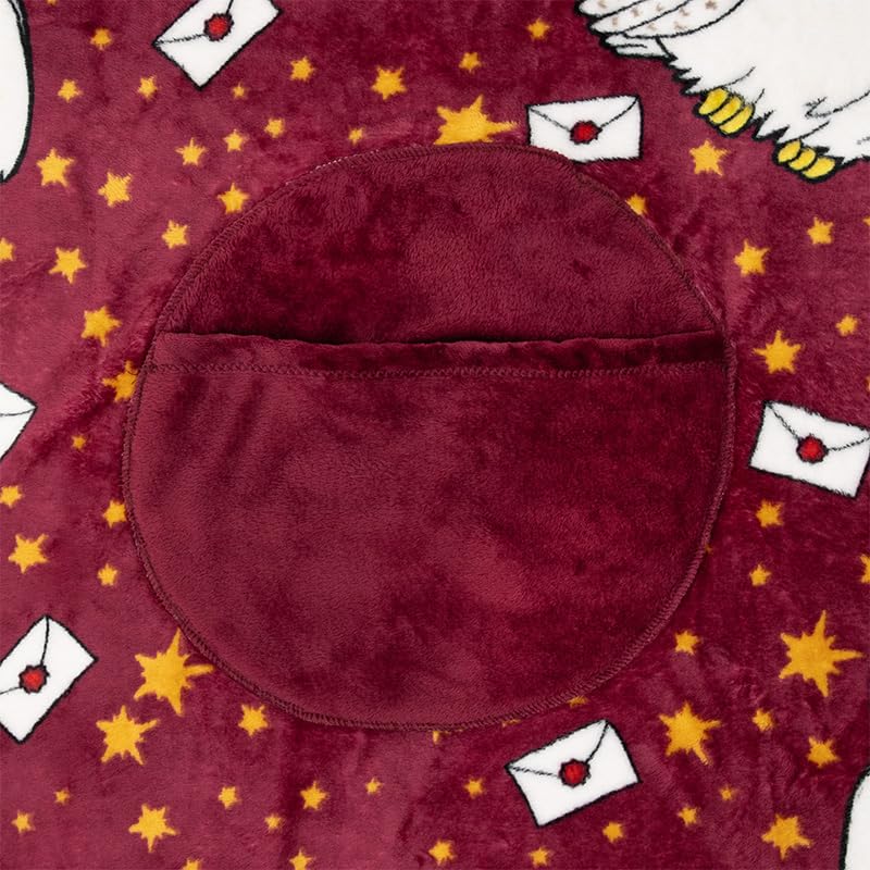Paladone Paladone Harry Potter Hedwig 2-in-1 Cushion Blanket - Officially Licensed Harry Potter Travel Blanket  Foldable Soft Fluffy Throw  Compact Design for Living Room or Bedroom Decor  - Image 3