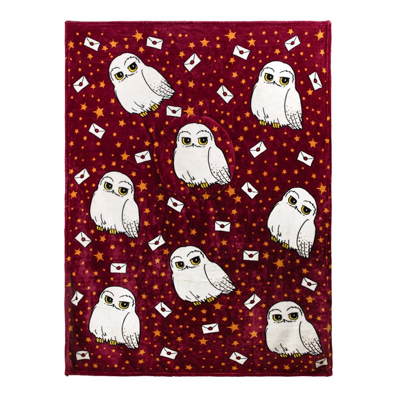 Paladone Paladone Harry Potter Hedwig 2-in-1 Cushion Blanket - Officially Licensed Harry Potter Travel Blanket  Foldable Soft Fluffy Throw  Compact Design for Living Room or Bedroom Decor  - Image 4