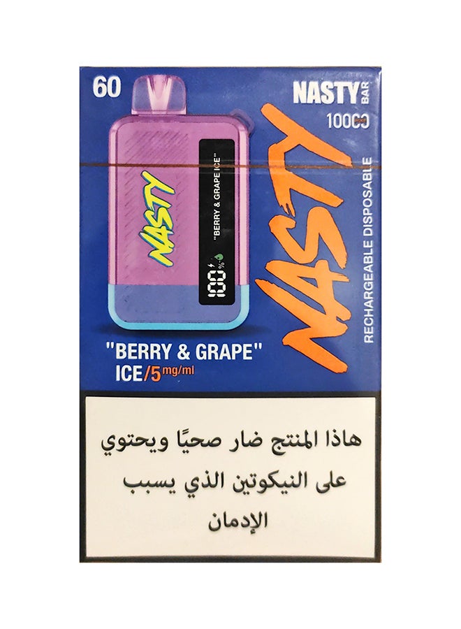 ناستي كبسولات بيري آند جريب ١٠٠٠٠ نفخة ٥ ملغ للاستخدام مرة واحدة - Image 1