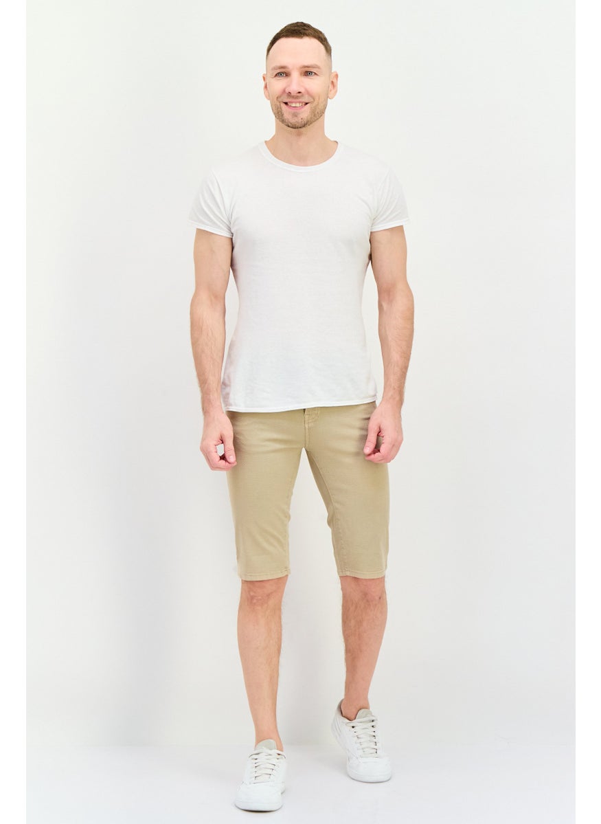 GAS Men Plain Chino Shorts, Beige  - Image 4