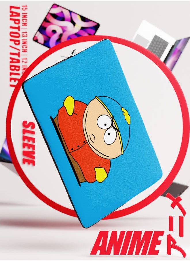 LOUD UNIVERSE - 15 inch Laptop Sleeve Angry South Park Design Tablet Sleeve Angry Eric Cartman Design - Image 1