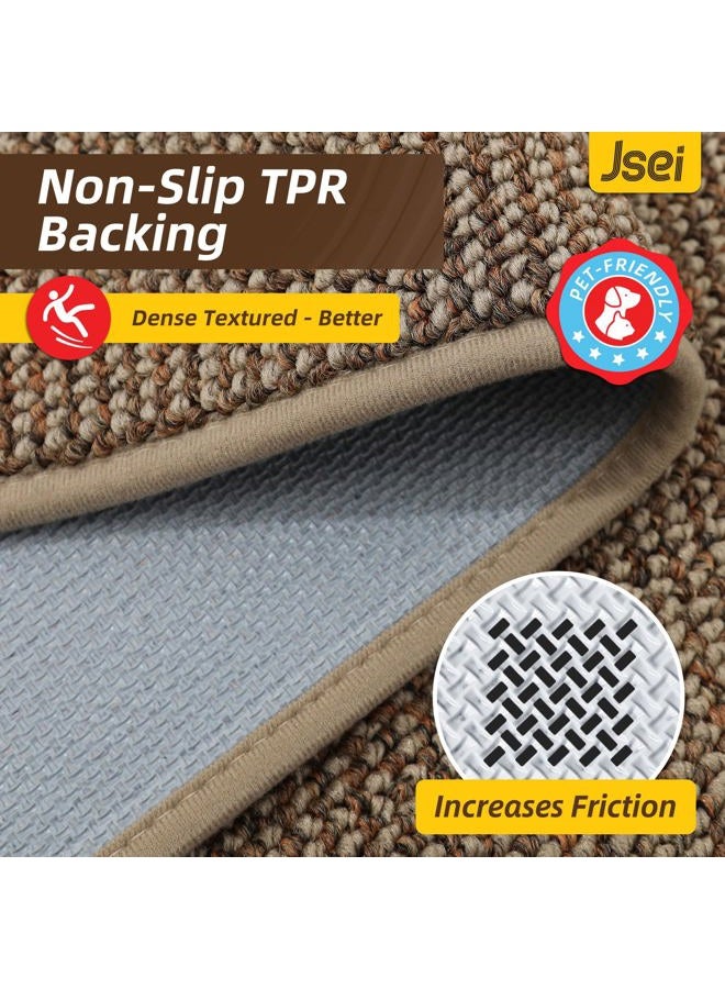 JSEI Dirt Trapper Door Mat 20"x32" Non-Slip Washable Entrance Mat, Dog Doormats, Absorbent & Fade-Resistant Floor Mats, Low Profile Welcome Mats for Entryway, Front Door, and Inside Entrance, Beige - Image 5