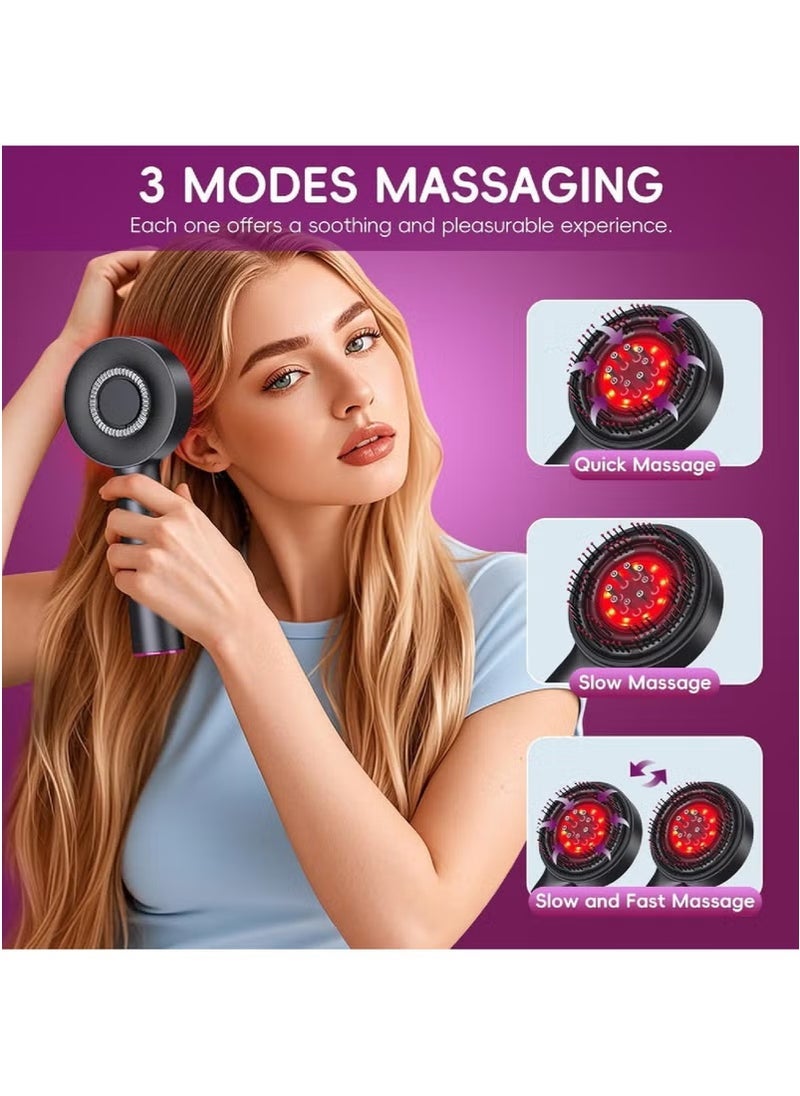 TIGER Cordless Electric Scalp Massager Brush with Oil Applicator – Waterproof Rechargeable Head Massager Comb for Hair Growth, Deep Scalp Stimulation & Stress Relief – Gentle Vibration Massage for Men & Women, Ideal for Home & Shower Use  - Image 3