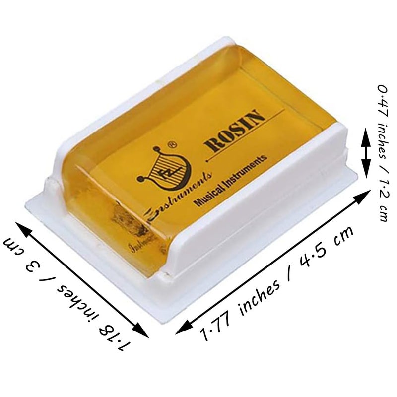 EastyGold Rosin Natural for Violin Cello Viola Rosin Light Low Dust for Bows String Music Instrument Accessory Yellow with Case 3 Pack - Image 3