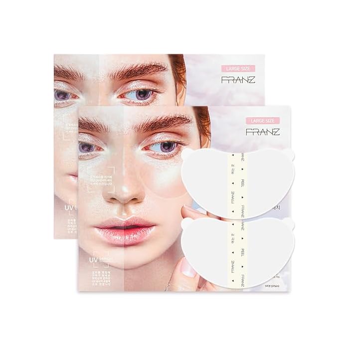 Invisible UV Sun Patches for Face, UPF 50+ Golf Patches (Large, 10 Pairs) | 0.013mm clear film + Peptide Essence, UPF 50+ material-tested. Widest coverage for cheeks, jawline, golf, pickleball