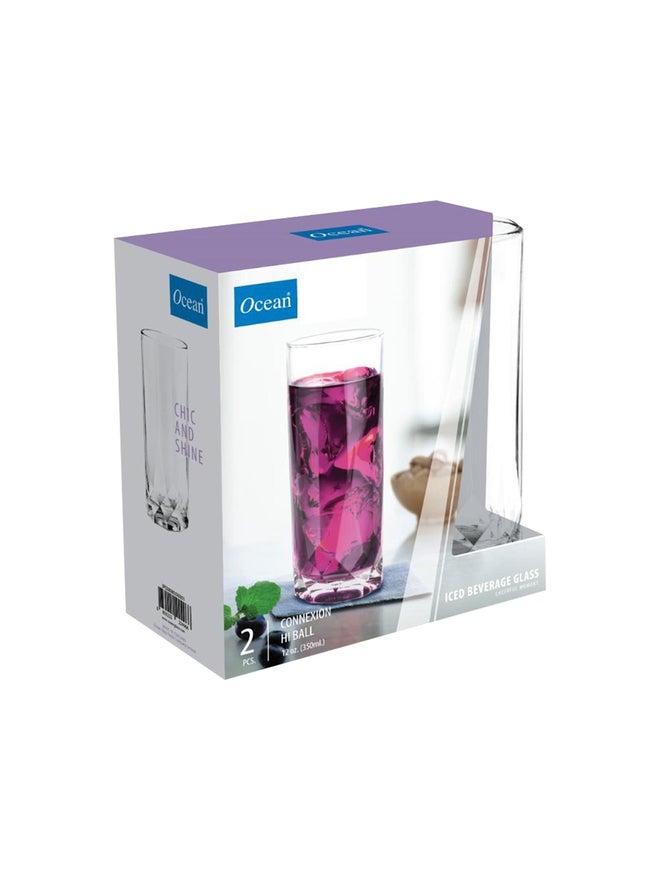 OCEAN 2-Piece Connexion Hi Ball Glass Set 350ml - Image 2