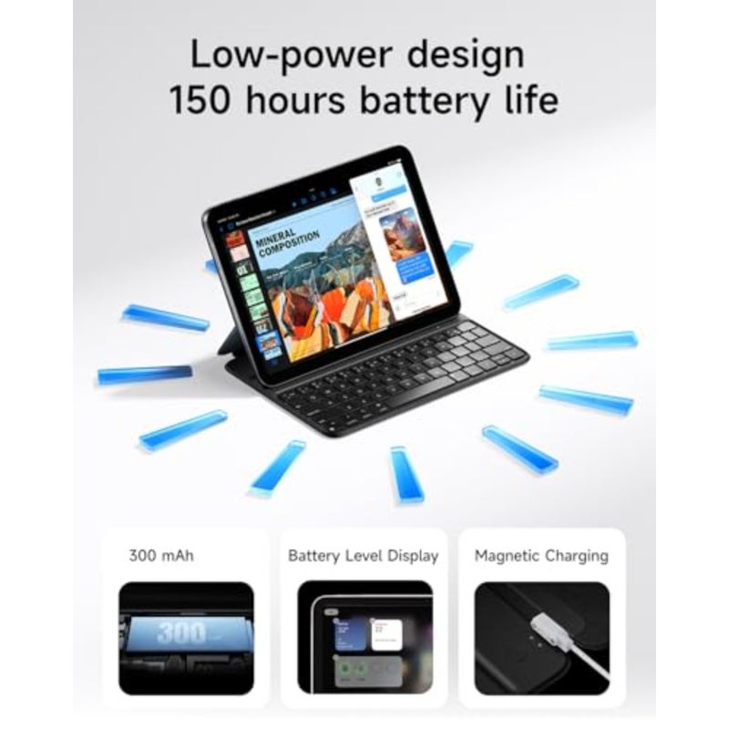 Keyboard Case 10th Generation/iPad 11th Generation 11 inch A16 2025 Smart Folio, Ultra Slim, Magnetic Charging, Adjustable Angle - Image 4