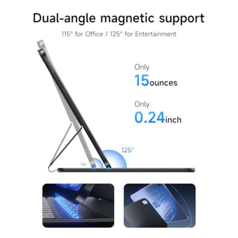 Keyboard Case 10th Generation/iPad 11th Generation 11 inch A16 2025 Smart Folio, Ultra Slim, Magnetic Charging, Adjustable Angle - Image 3