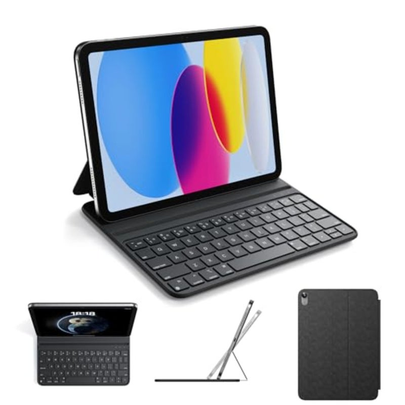 Keyboard Case 10th Generation/iPad 11th Generation 11 inch A16 2025 Smart Folio, Ultra Slim, Magnetic Charging, Adjustable Angle - Image 1