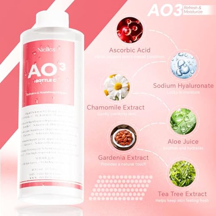 Nielies Professional Hydro Peeling Solution for Hydrodermabrasion Machines – Bubble Solution for All Skin Types AO3 – Deep Cleansing, Hydration, and Anti-Aging - Image 2