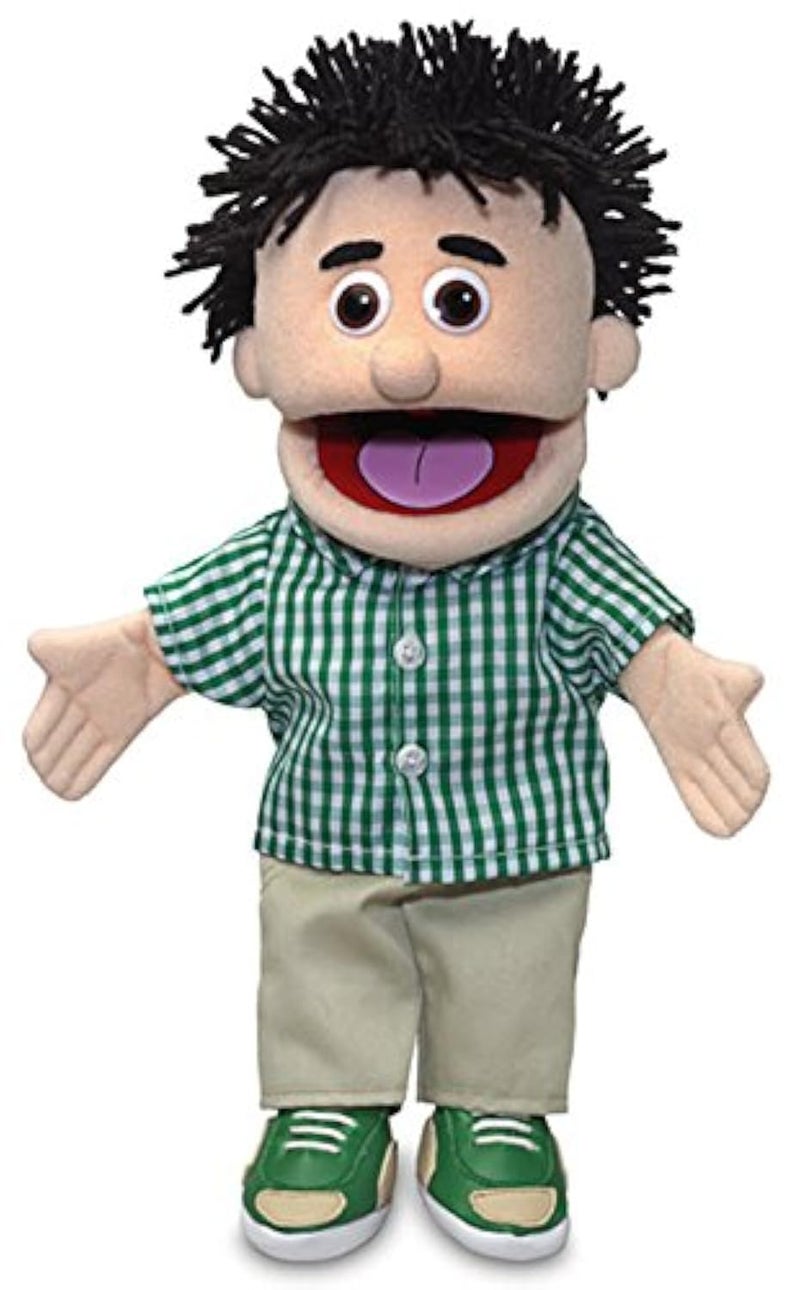 Silly Puppets دمى سخيفة 14" كيني، ولد الخوخ، يد - Image 1