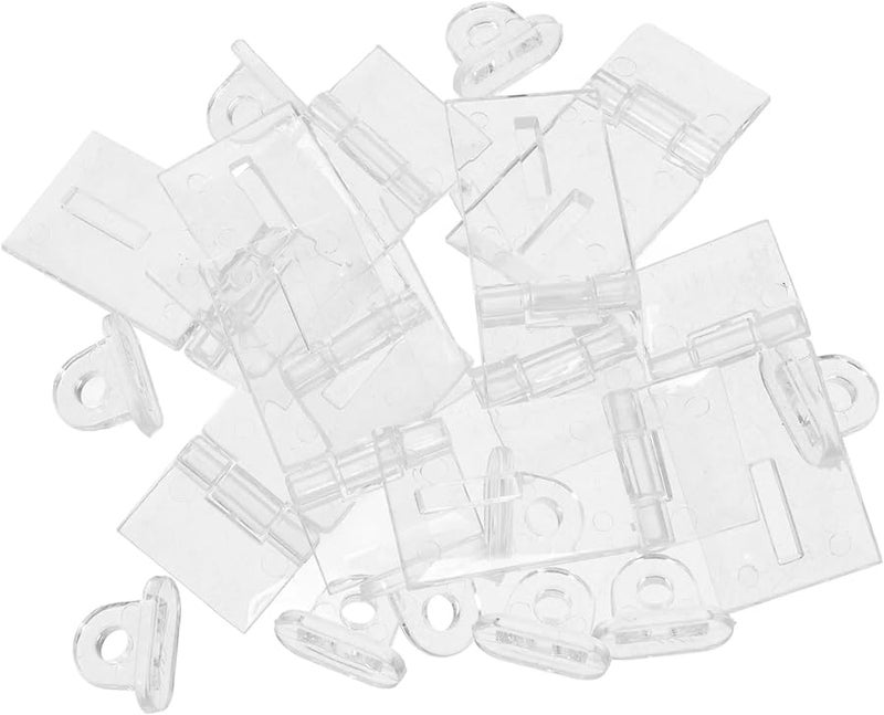 Transparent Acrylic Hinge Hasp Latch Lock 30Pcs for Jewelry Box Cabinet Door Display Case - Image 4