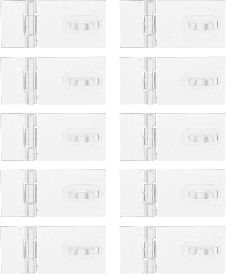 Transparent Acrylic Hinge Hasp Latch Lock 30Pcs for Jewelry Box Cabinet Door Display Case - Image 2