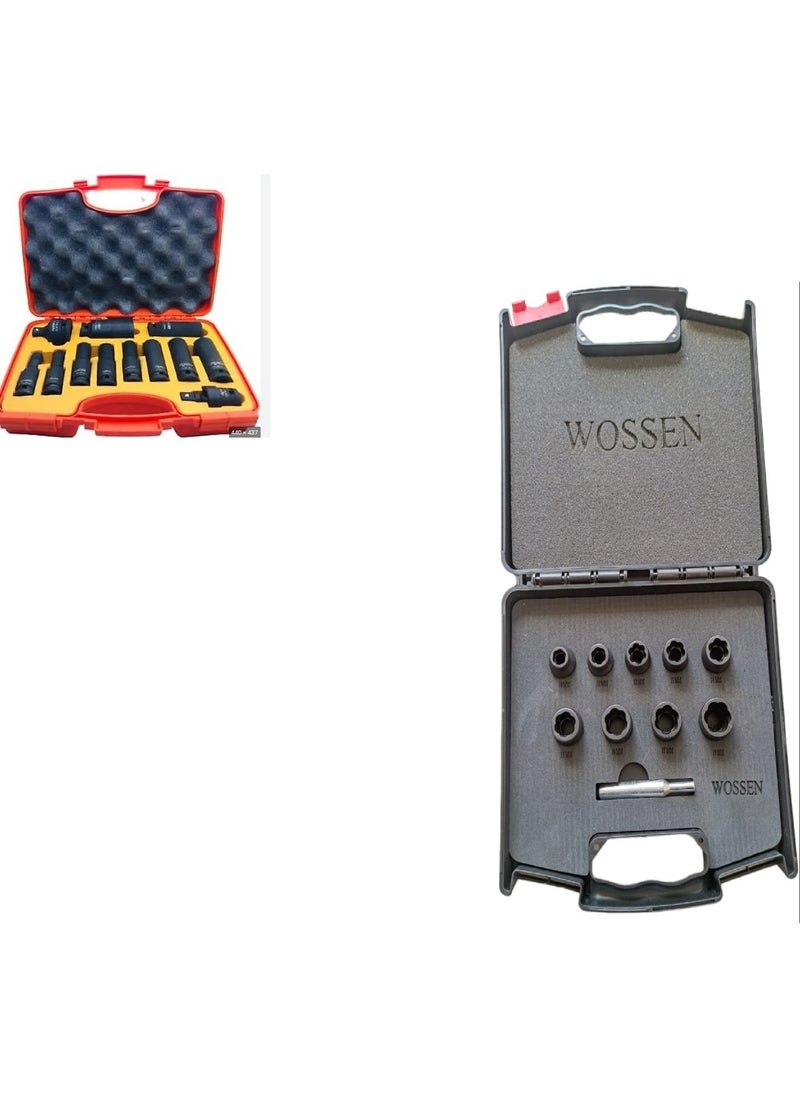 Wossen Encrypted Scraped Twis Screw Removal Socket Set Rico Air Socket Set 