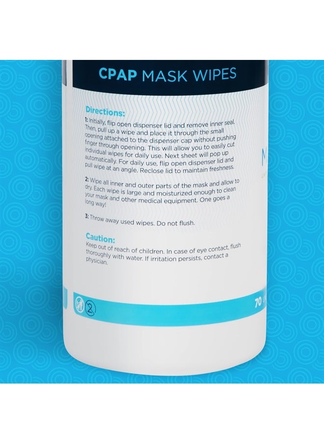 Care Touch - CareTouch Cleaning Wipes - CPAP Cleaning Wipes - Unscented - CPAP Cleaner - 3 Packs of 70 Unscented CPAP Mask Cleaning Wipes - 210 Total of CPAP Mask Wipes - Image 1
