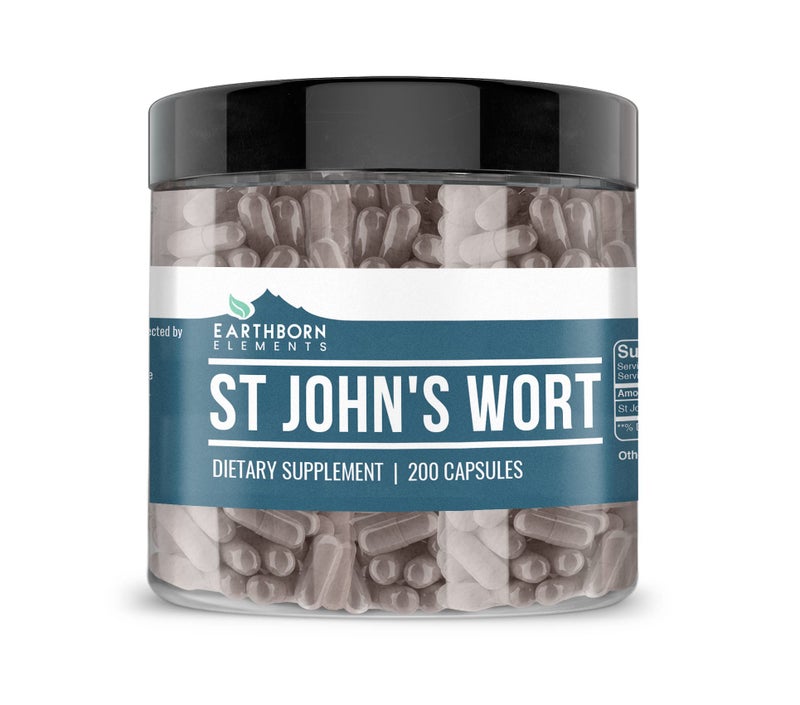 Earthborn Elements St Johns Wort 200 Capsules Pure Undiluted No Additives