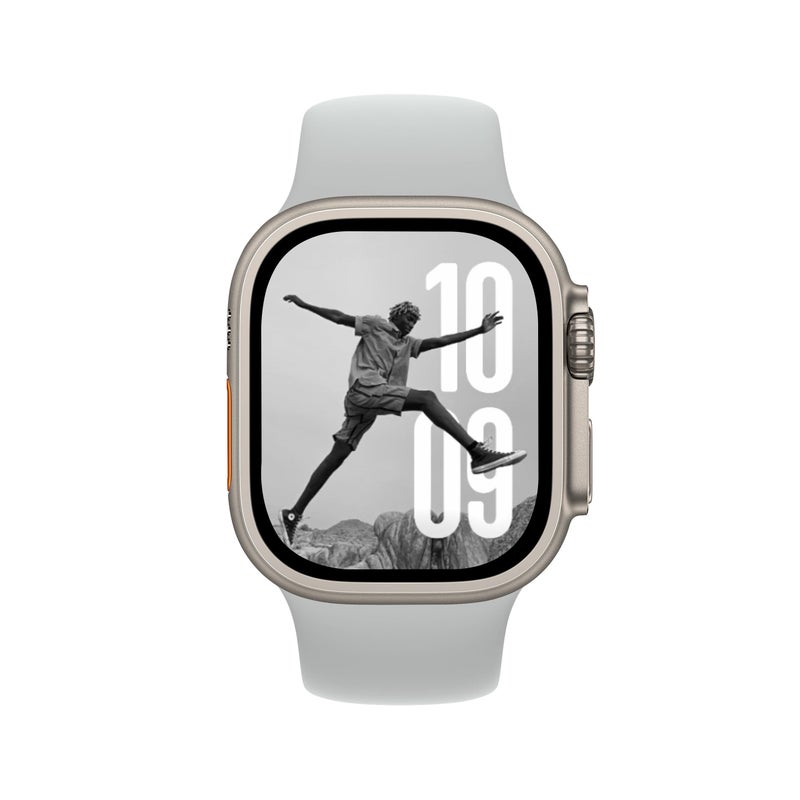 DONEGANI SB Sport Band for Apple Watch Bands Women Ultra 2 49mm, Series 10 46mm, 9 8 7 45mm 41mm, SE 6 5 4 44mm 40mm, 3 2 1 42mm 38mm Men iWatch, Strap Silicone Moon Gray - Image 2