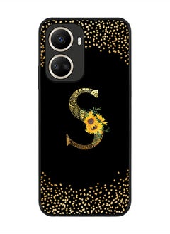 Stylizedd Rugged Black edge case for Huawei nova 10 SE, Slim fit Thin Cover -  Custom Monogram Initial Letter Mandala Floral Pattern Alphabet- S  (Black )  - Image 1