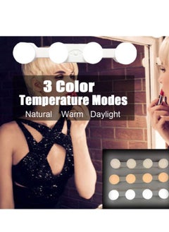 Cool Baby COOLBABY LED Portable Rechargeable LED Vanity Mirror Light with 4 LED Bulbs for Bathroom Dressing Room Vanity  - Image 3