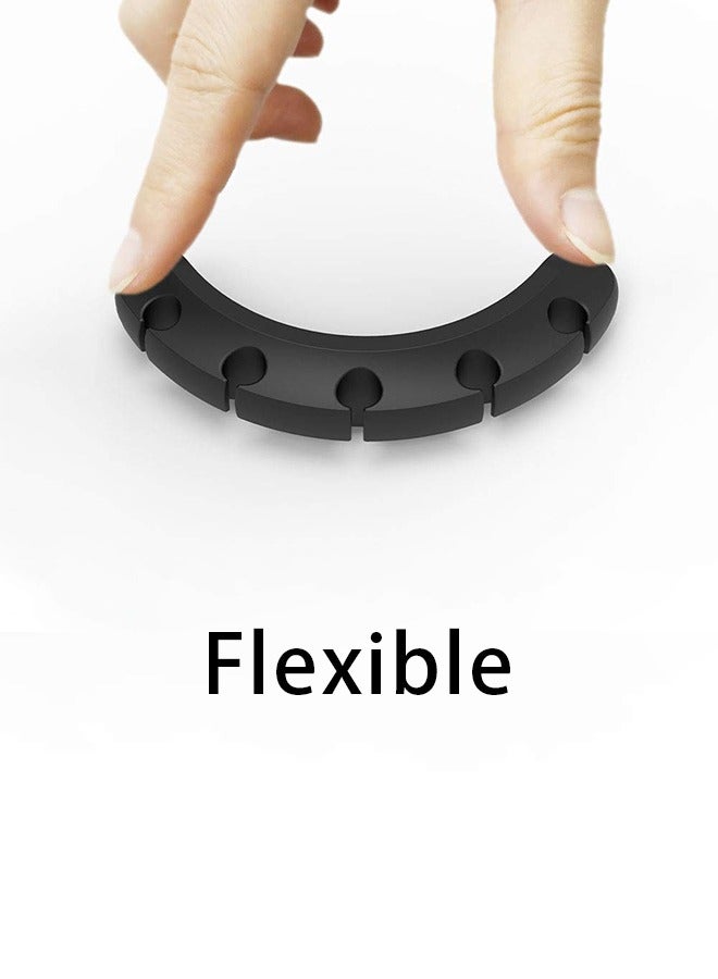 مشابك تنظيم الكابلات وحامل الأسلاك - 3 عبوات من مشابك تنظيم الكابلات ذاتية اللصق لكابل USB/سلك الطاقة/الأسلاك، للسيارة والمكتب، المنزل والمكتب، منظم أسلاك أسود - Image 4