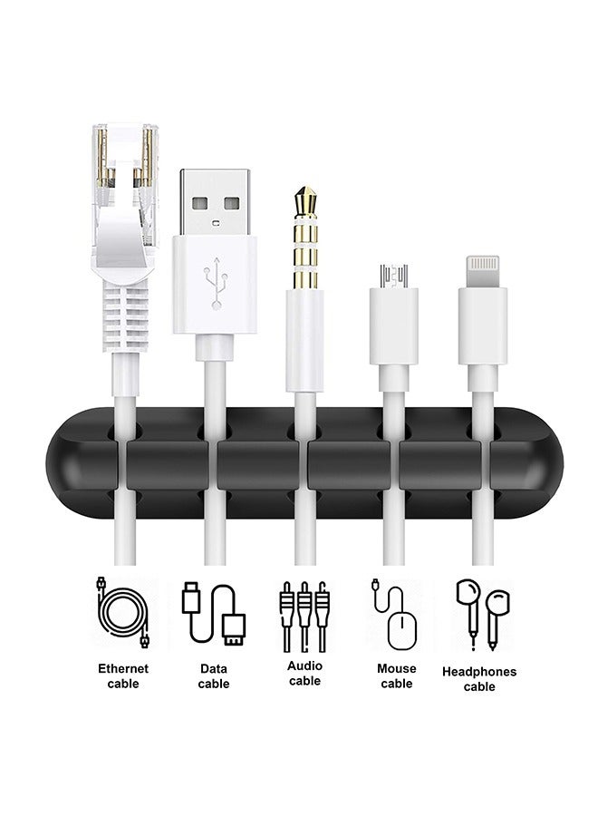 مشابك تنظيم الكابلات وحامل الأسلاك - 3 عبوات من مشابك تنظيم الكابلات ذاتية اللصق لكابل USB/سلك الطاقة/الأسلاك، للسيارة والمكتب، المنزل والمكتب، منظم أسلاك أسود - Image 3
