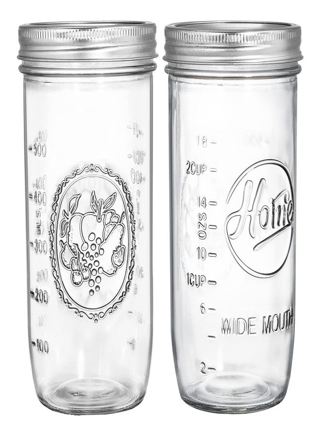 Tebery 6 Pack Wide Mouth Home Glass Mason Jars with Airtight Lids and Bands, 24-Ounce Canning Glass Jars for Canning, Fermenting, Pickling, Meal Prep, Overnight Oats, Jam, Jelly - Image 5