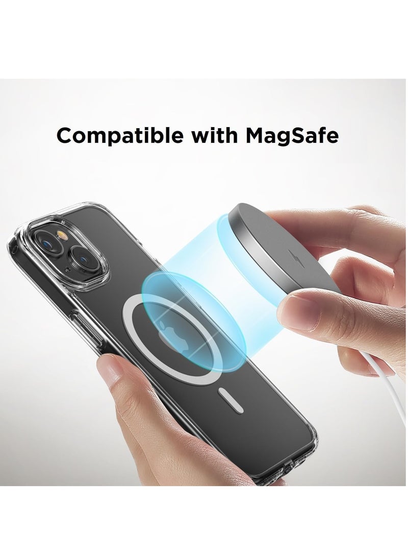 DUSALA IPhone 15 Plus Clear Magnetic Cover, MagSafe Compatible, Hybrid Protective, Crystal Clear Back Case, Shockproof Silicone Frame, Slim Transparent Case (iPhone 15 Plus) - Image 2