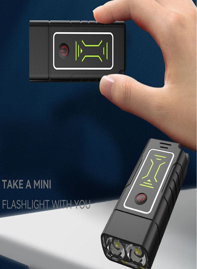 LED Flashlight Type-c Rechargeable Small Portable Tactical Pocket Torch With Magnet clip Waterproof Mini Lighting Tool. - Image 2