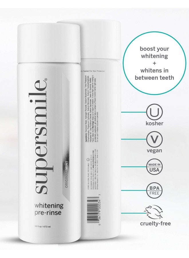 Supersmile Whitening Pre-Rinse - Clinically Formulated Pre-Brush Dental Mouthwash, Cleans and Whitens Teeth in Hard-to-Reach Places - Fresh Breath - Anti-Germicidal - Alcohol-Free (16 Fl Oz) - Image 4