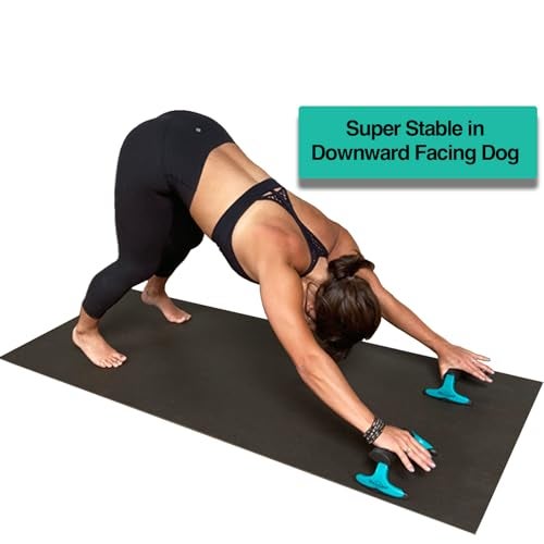 Yoga-Grip, Premium Quality Wrist Alignment Yoga Blocks to Eliminate Wrist Pain in All Poses - Balance & Stretching Assistance - Great for Yoga, Pushups and Pilates, Premium Quality - Image 3