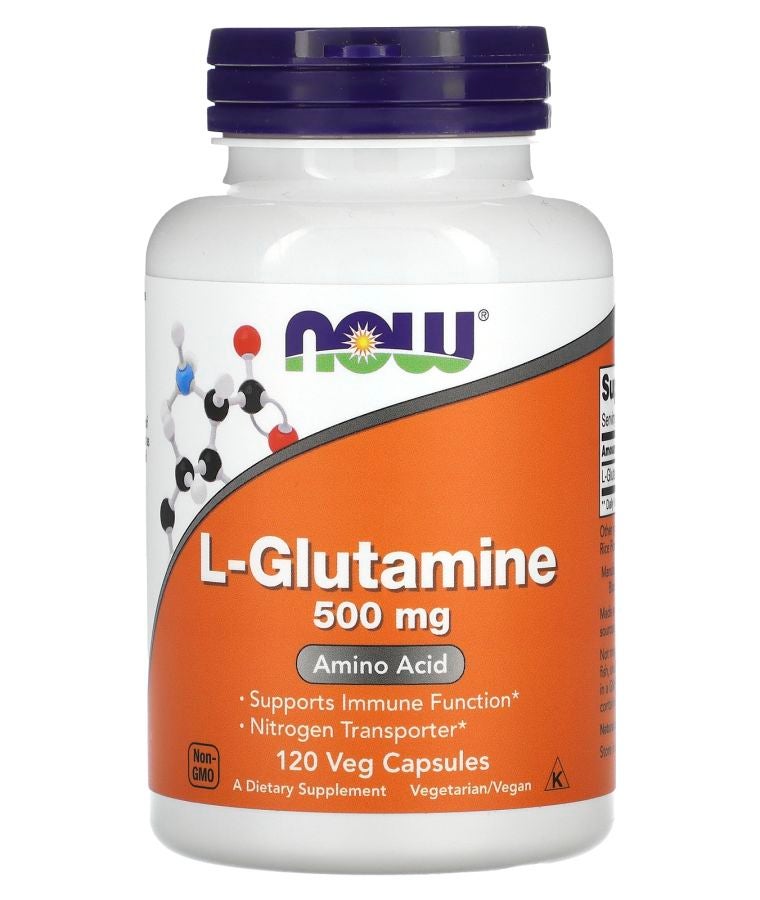 now L-Glutamine 500 mg 120 Veg Capsules