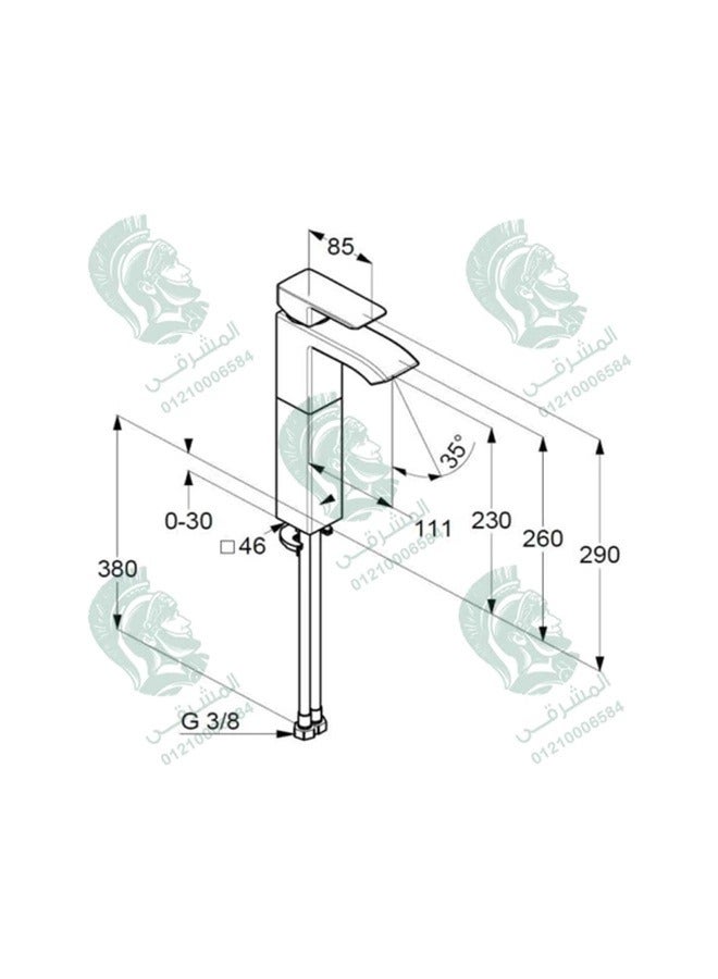 كلودي خلاط حوض عالي . . RAK 14121 - Image 2