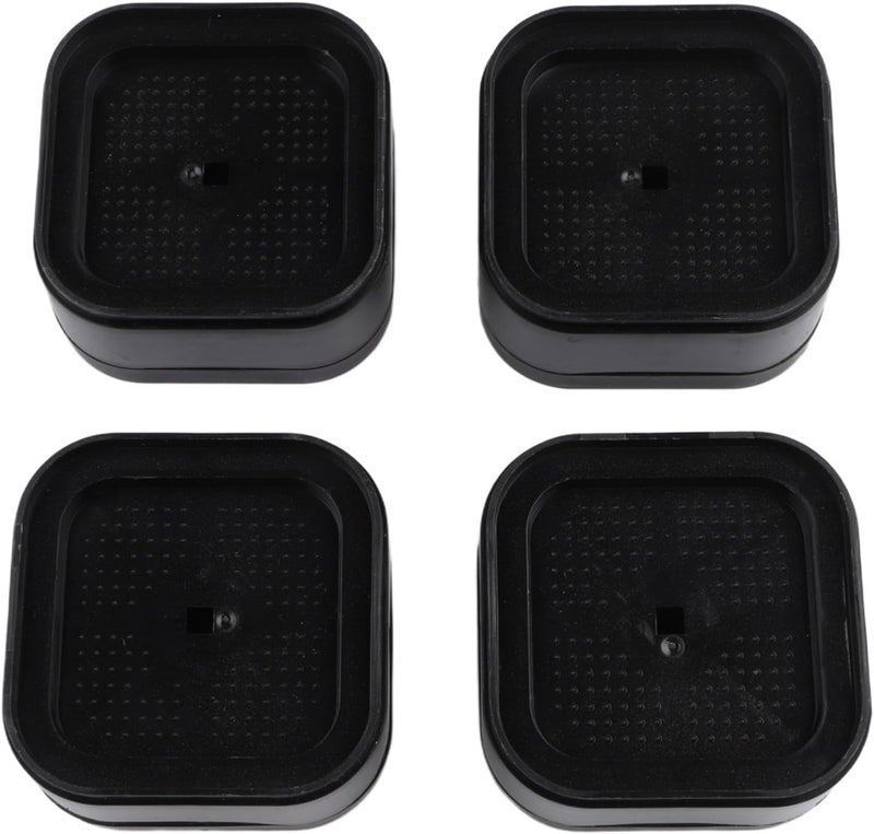 Heavy Duty Adjustable Furniture Risers for Sofas Chairs Desks Beds with Casters, Non-Slip Plastic Elevators, Stackable Height Boosters, Protective Black Set of 12 - Image 2
