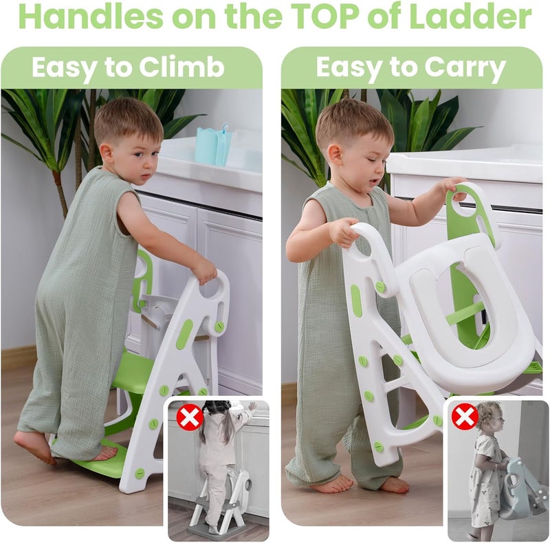 PRIMLECT Potty Training Toilet Seat with Step Stool Ladder - Image 3