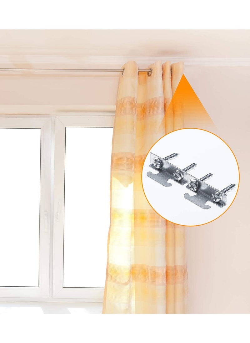 SYOSI - Curtain Rod Bracket Curtain Hooks, Accessories Spreader Wall Bracket Hooks Adjustable Curtain Rod Sets with Screws Support Hanger for Home Kitchen Supplies (10 Sets), Convenient to Use - Image 1